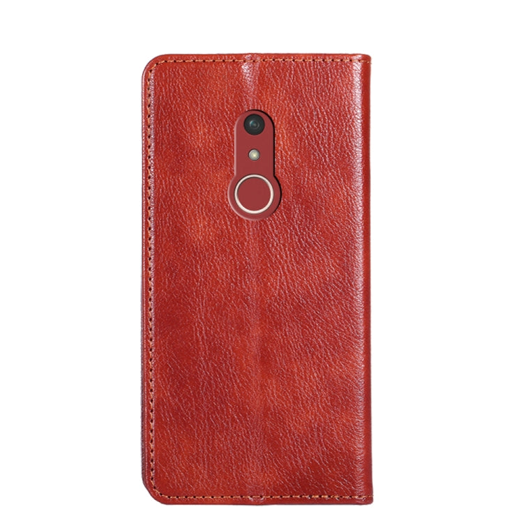 For Fujitsu Arrow Be4 Plus F-41B Gloss Oil Solid Color Magnetic Leather Phone Case