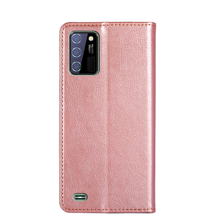 For Oukitel C25 Gloss Oil Solid Color Magnetic Leather Phone Case