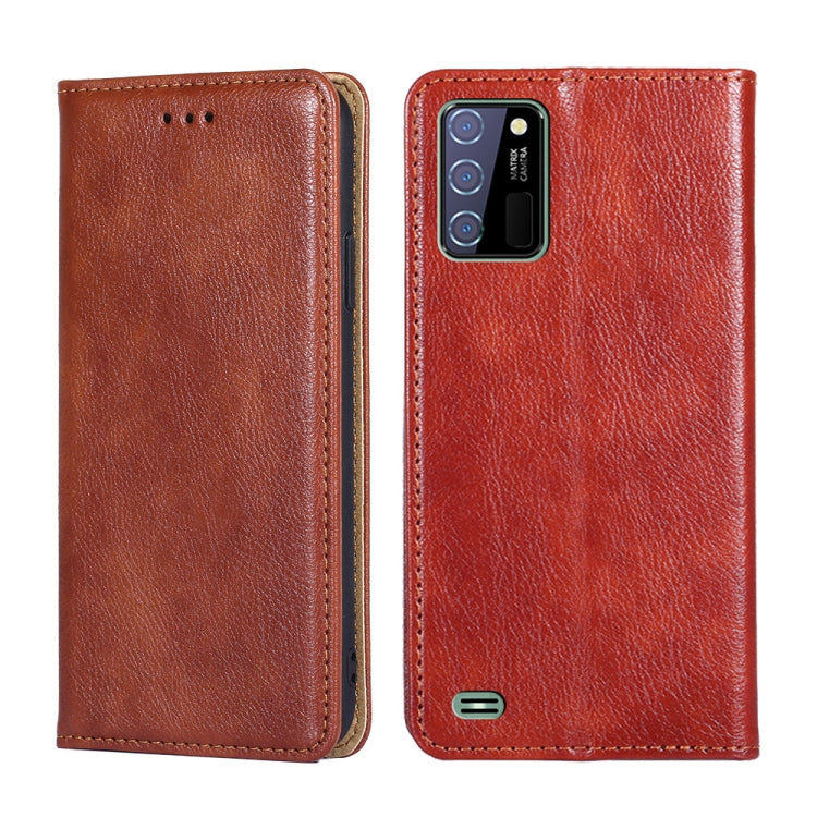 For Oukitel C25 Gloss Oil Solid Color Magnetic Leather Phone Case
