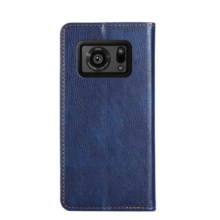 For Sharp Aquos R6 Gloss Oil Solid Color Magnetic Leather Phone Case