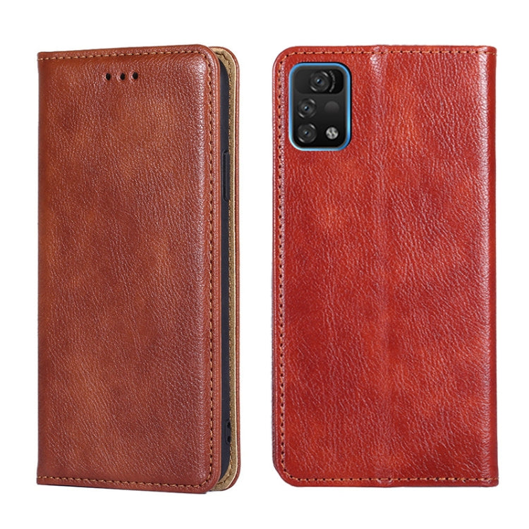 For UMIDIGI A11 Pro Max Gloss Oil Solid Color Magnetic Leather Phone Case