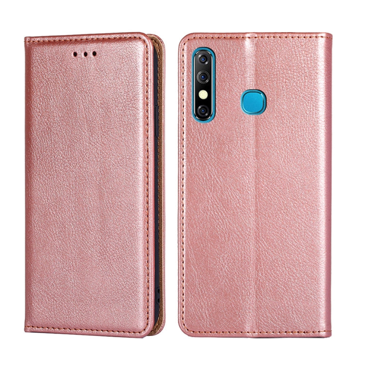 For Infinix Hot 8 / Hot 8 Lite X650 X650B Gloss Oil Solid Color Magnetic Leather Phone Case