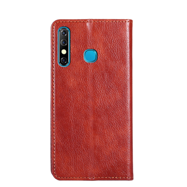 For Infinix Hot 8 / Hot 8 Lite X650 X650B Gloss Oil Solid Color Magnetic Leather Phone Case