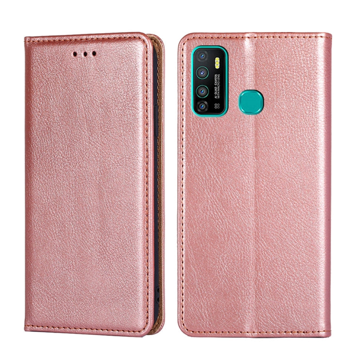 For Infinix Hot 9 / Note 7 Lite X655C Gloss Oil Solid Color Magnetic Leather Phone Case