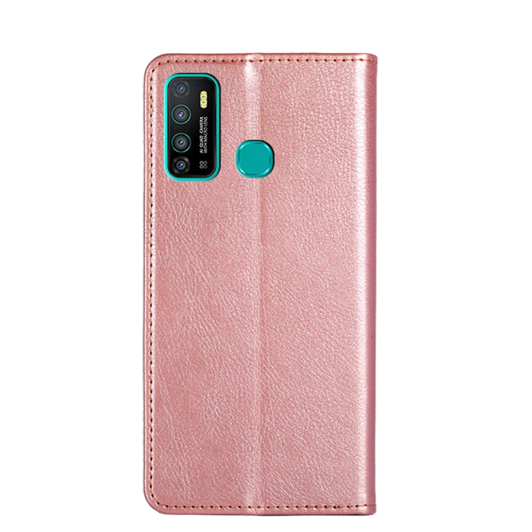For Infinix Hot 9 / Note 7 Lite X655C Gloss Oil Solid Color Magnetic Leather Phone Case