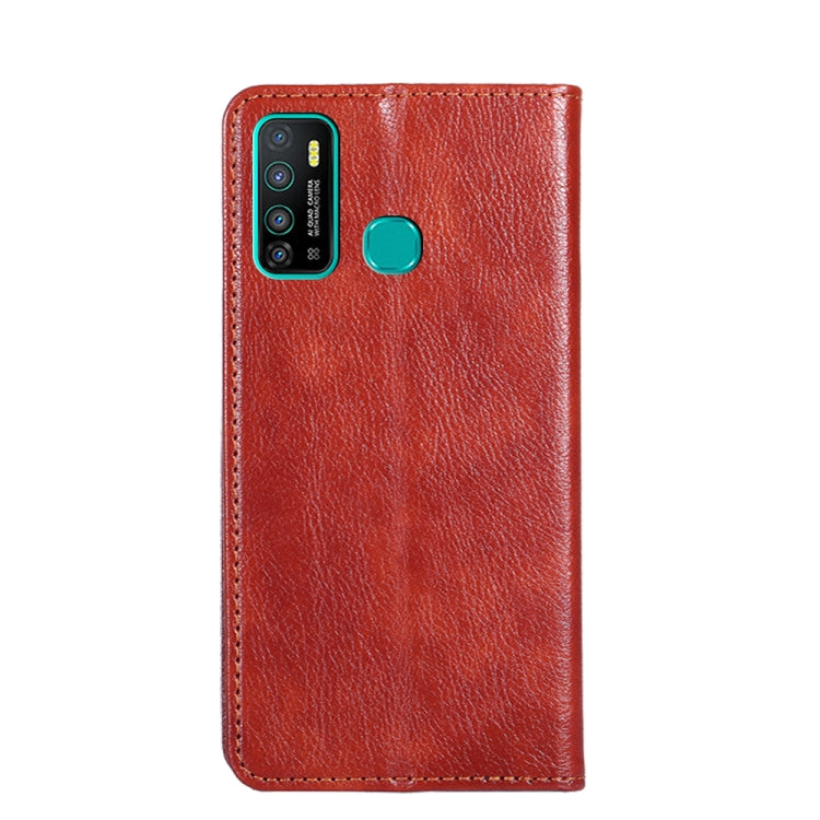 For Infinix Hot 9 / Note 7 Lite X655C Gloss Oil Solid Color Magnetic Leather Phone Case