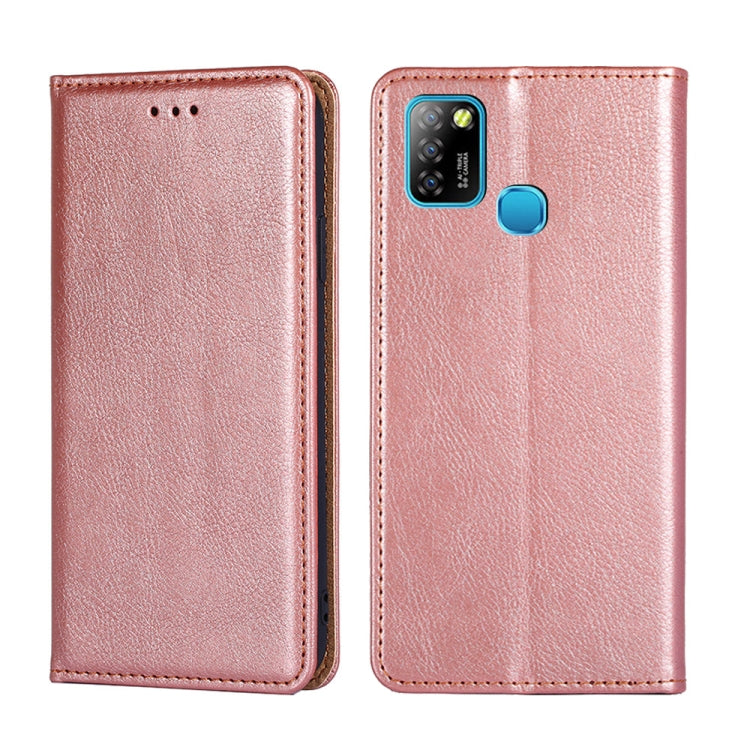 For Infinix Hot 10 Lite / Smart 5 X657 Gloss Oil Solid Color Magnetic Leather Phone Case