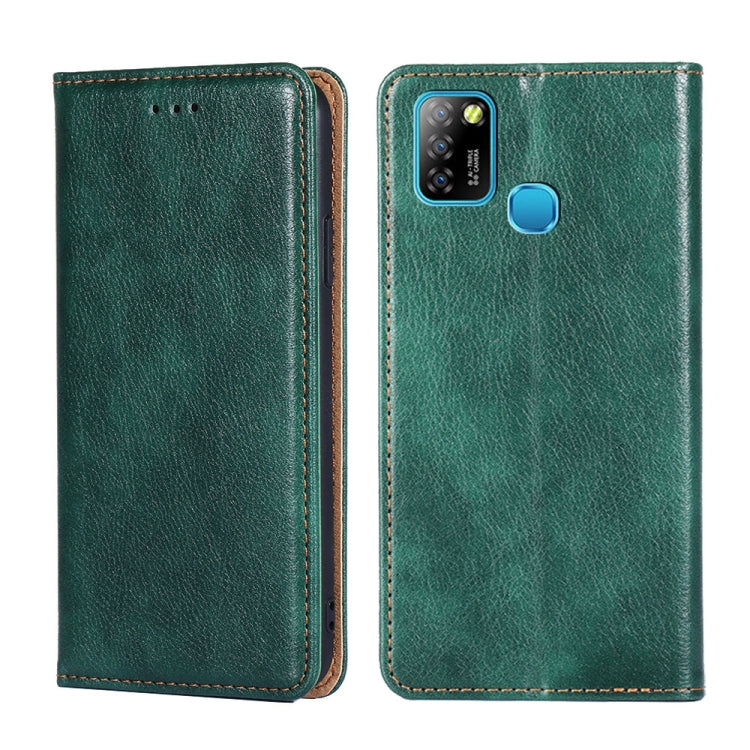 For Infinix Hot 10 Lite / Smart 5 X657 Gloss Oil Solid Color Magnetic Leather Phone Case