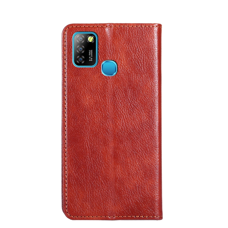 For Infinix Hot 10 Lite / Smart 5 X657 Gloss Oil Solid Color Magnetic Leather Phone Case