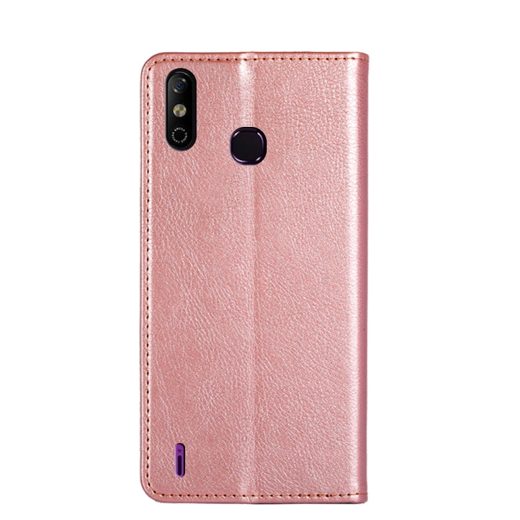 For Infinix Smart 4 X653 Gloss Oil Solid Color Magnetic Leather Phone Case