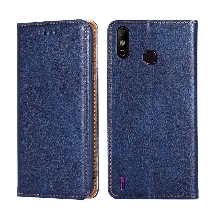 For Infinix Smart 4 X653 Gloss Oil Solid Color Magnetic Leather Phone Case