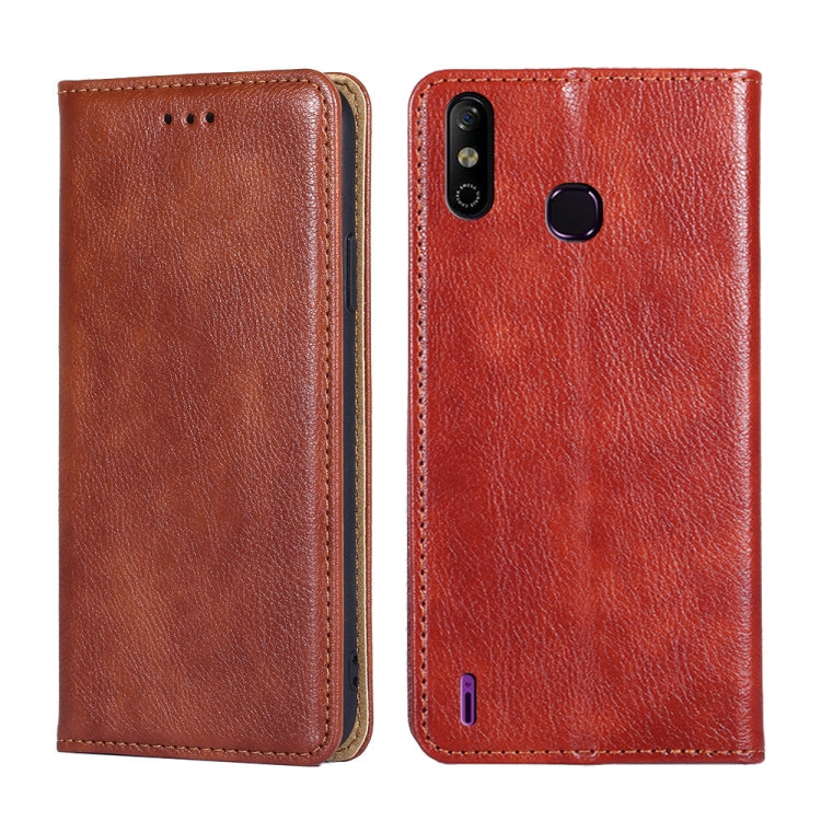 For Infinix Smart 4 X653 Gloss Oil Solid Color Magnetic Leather Phone Case