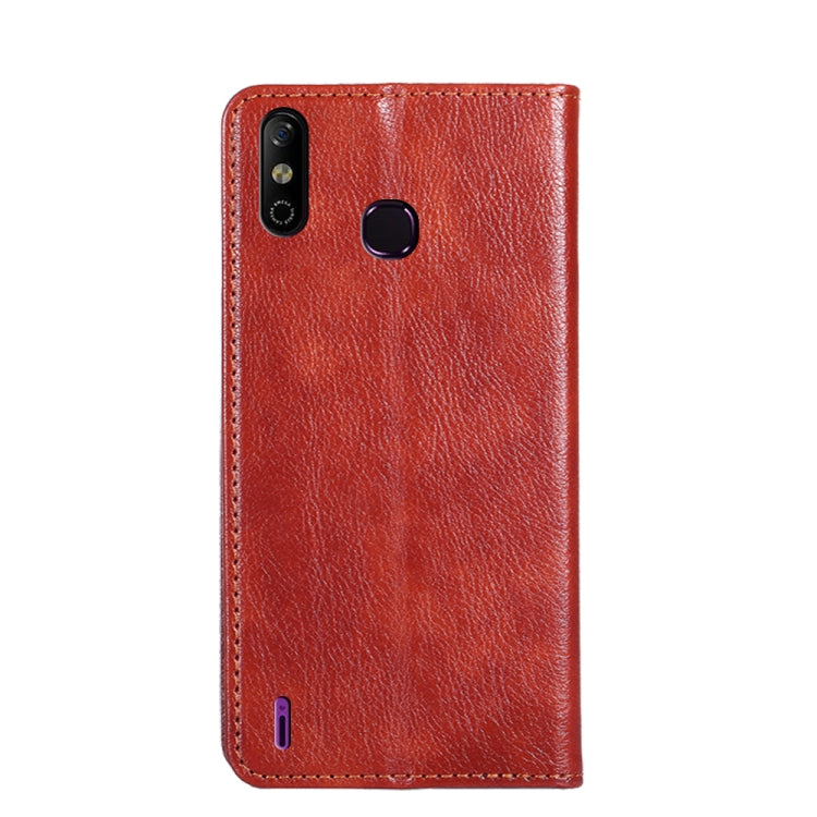 For Infinix Smart 4 X653 Gloss Oil Solid Color Magnetic Leather Phone Case