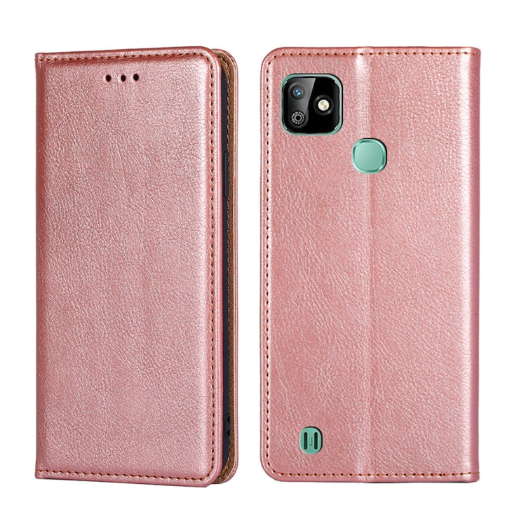 For Infinix Smart HD 2021 X612 Gloss Oil Solid Color Magnetic Leather Phone Case