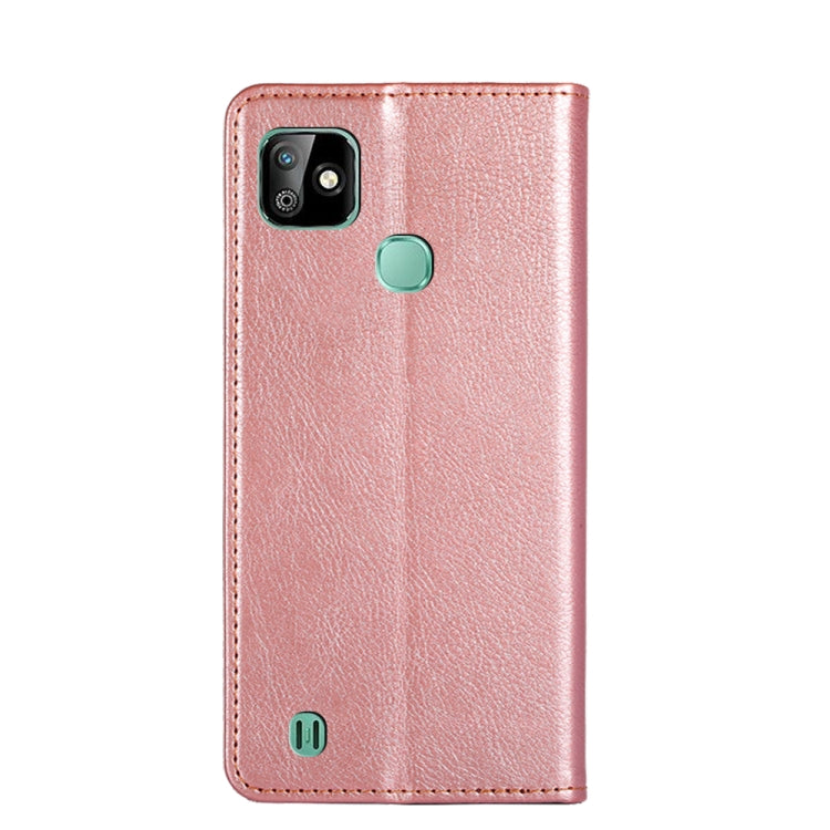 For Infinix Smart HD 2021 X612 Gloss Oil Solid Color Magnetic Leather Phone Case