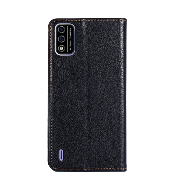 For Itel A48 Gloss Oil Solid Color Magnetic Leather Phone Case