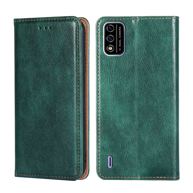 For Itel A48 Gloss Oil Solid Color Magnetic Leather Phone Case