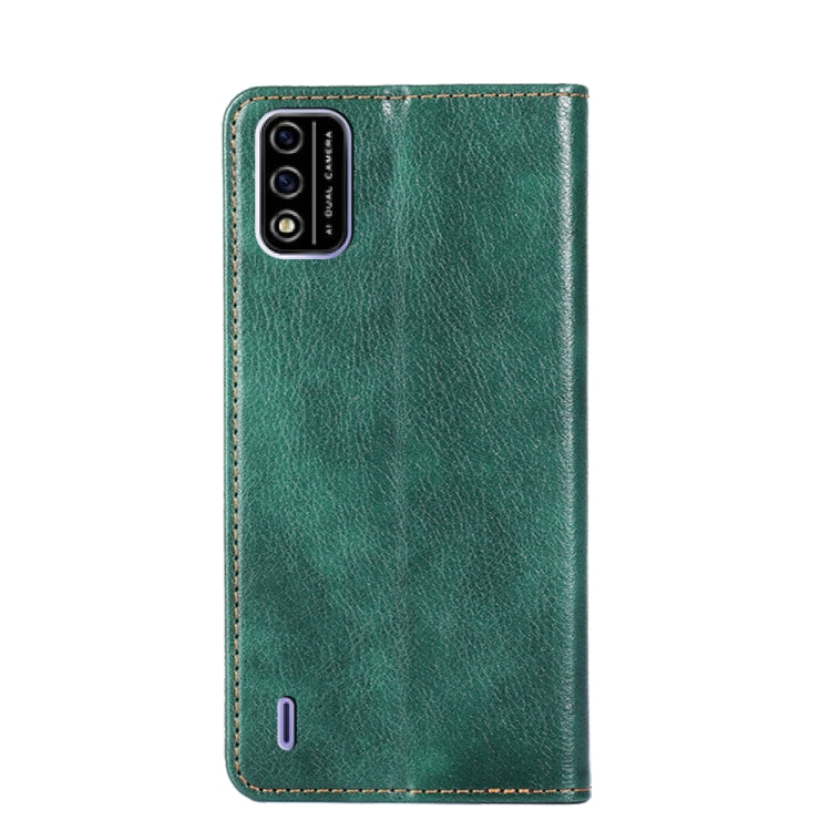 For Itel A48 Gloss Oil Solid Color Magnetic Leather Phone Case