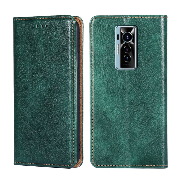 For Tecno Phantom X Gloss Oil Solid Color Magnetic Leather Phone Case