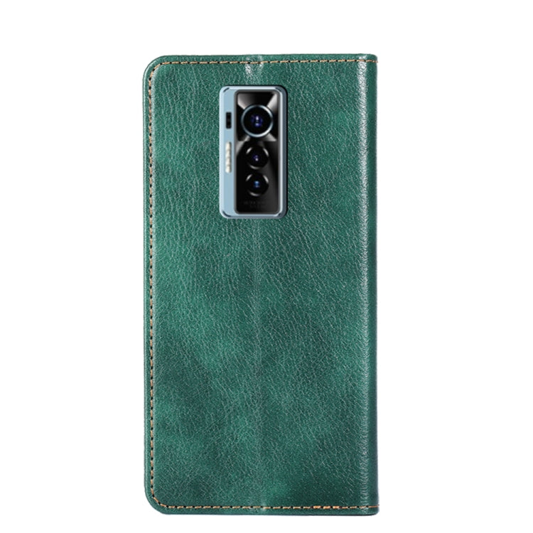 For Tecno Phantom X Gloss Oil Solid Color Magnetic Leather Phone Case