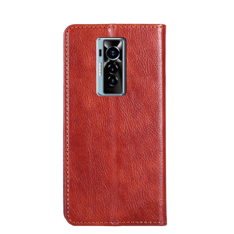 For Tecno Phantom X Gloss Oil Solid Color Magnetic Leather Phone Case