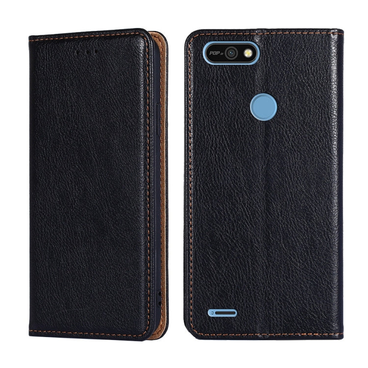 For Tecno Pop 2 / Pop 2 F / Pop 2 Pro Gloss Oil Solid Color Magnetic Leather Phone Case