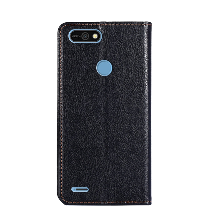 For Tecno Pop 2 / Pop 2 F / Pop 2 Pro Gloss Oil Solid Color Magnetic Leather Phone Case