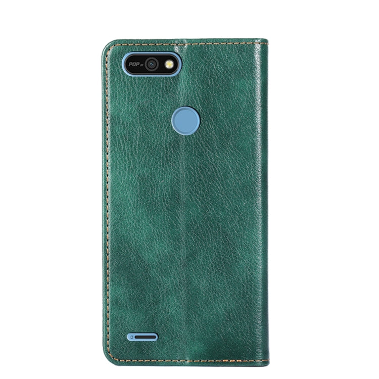 For Tecno Pop 2 / Pop 2 F / Pop 2 Pro Gloss Oil Solid Color Magnetic Leather Phone Case