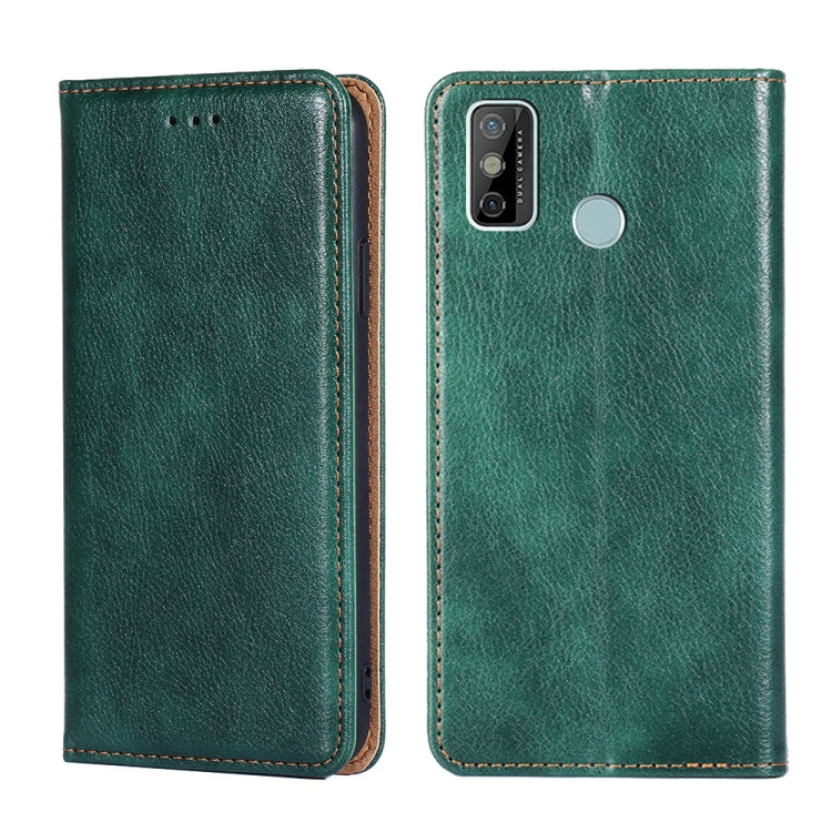 For Tecno Spark 6 GO Gloss Oil Solid Color Magnetic Leather Phone Case