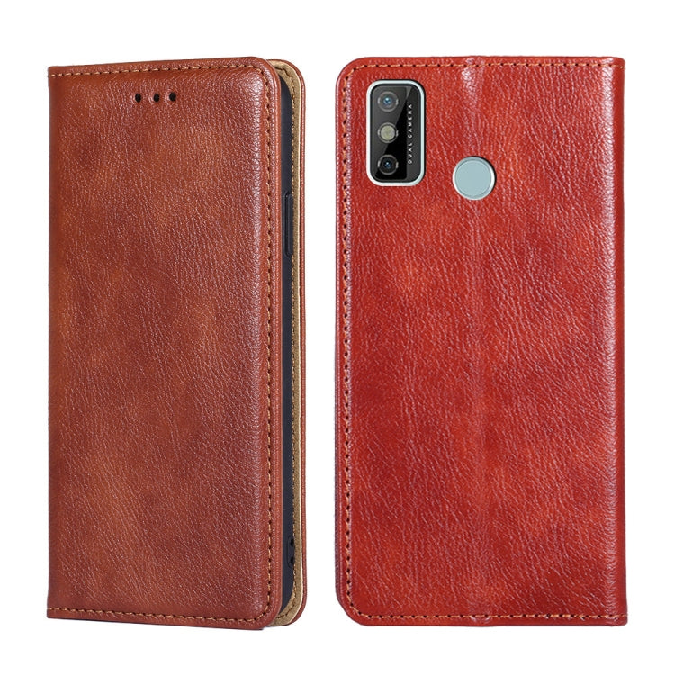 For Tecno Spark 6 GO Gloss Oil Solid Color Magnetic Leather Phone Case