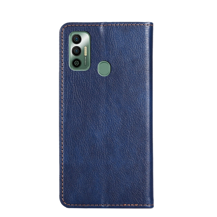 For Tecno Spark 7 Gloss Oil Solid Color Magnetic Leather Phone Case