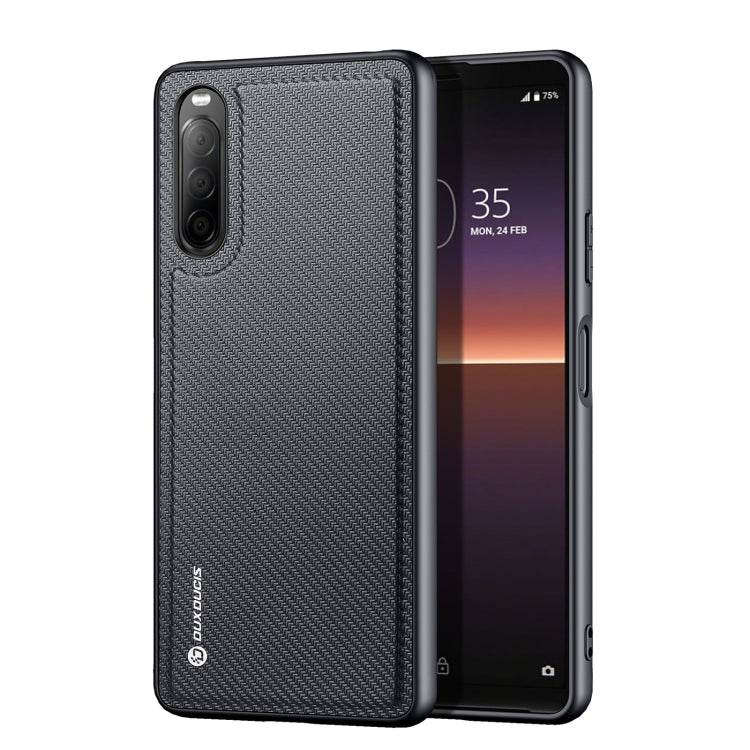 For Sony Xperia 10 IV DUX DUCIS Fino Series PU + TPU Phone Case(Black)