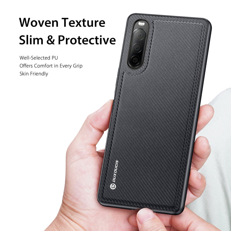 For Sony Xperia 10 IV DUX DUCIS Fino Series PU + TPU Phone Case(Black)