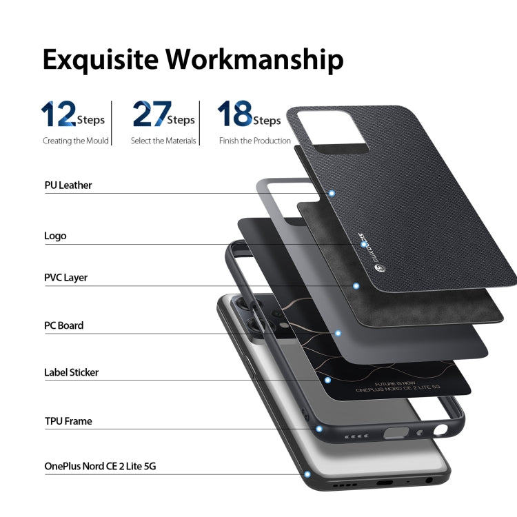 For OnePlus Nord CE 2 Lite 5G DUX DUCIS Fino Series PU + TPU Phone Case(Black)