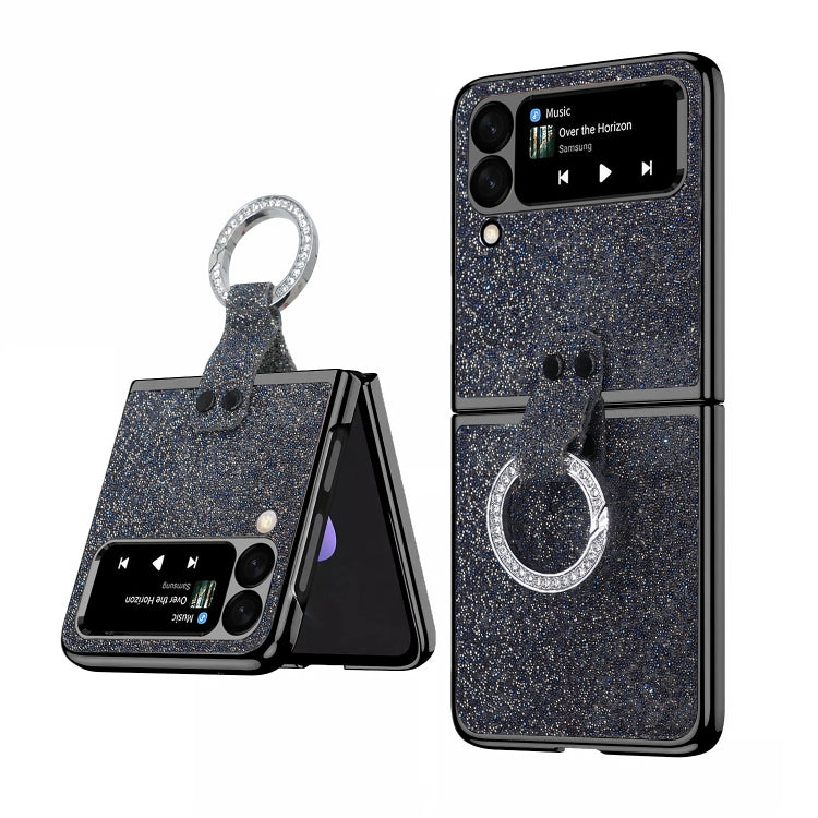 For Samsung Galaxy Z Flip3 5G Ring Buckle Diamond Phone Case with Holder