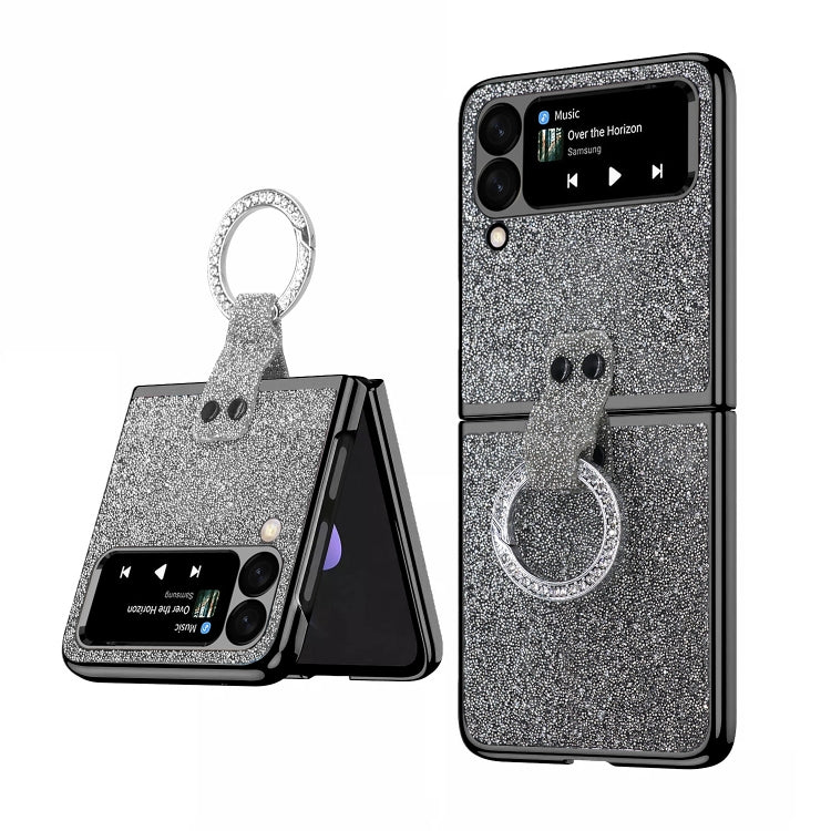 For Samsung Galaxy Z Flip3 5G Ring Buckle Diamond Phone Case with Holder