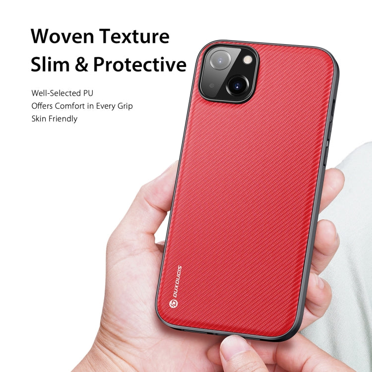 For iPhone 14 Plus DUX DUCIS Fino Series PU + TPU Phone Case