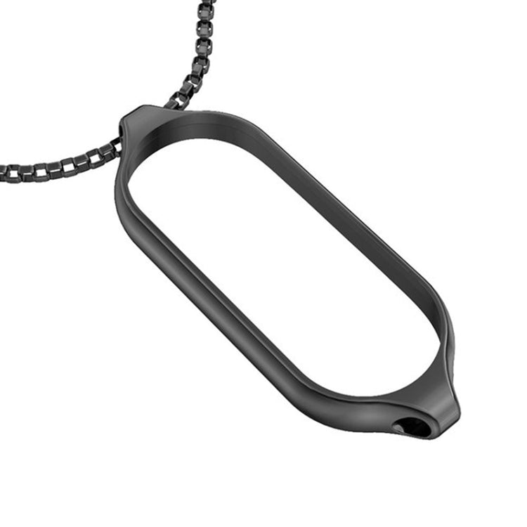 For Xiaomi Mi Band 5 / 6 MIJOBS Metal Pendant Stainless Steel Watch Necklace
