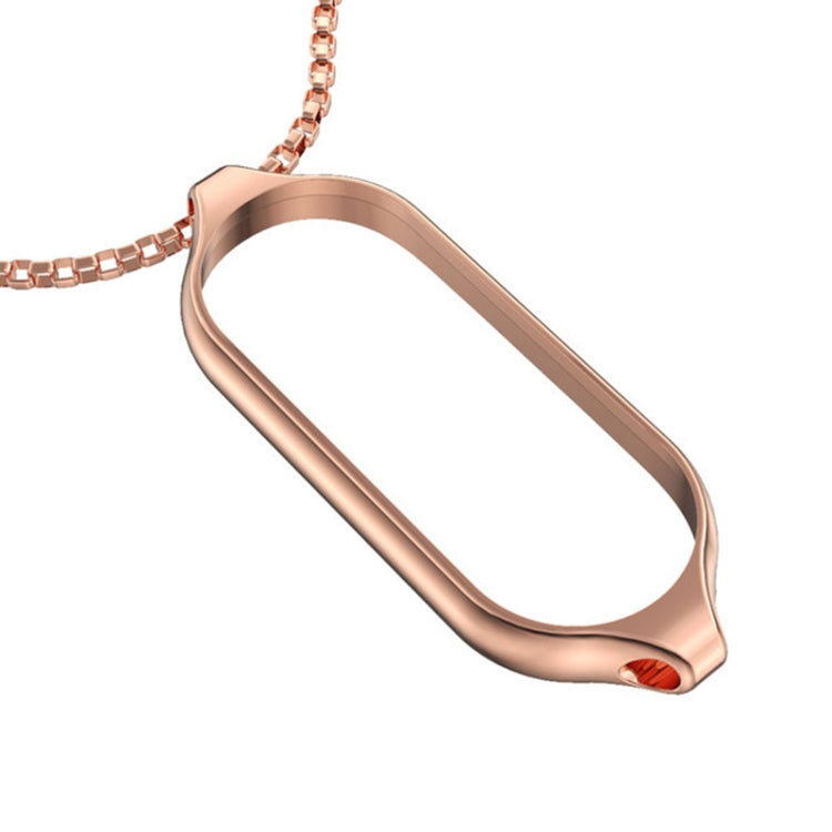 For Xiaomi Mi Band 5 / 6 MIJOBS Metal Pendant Stainless Steel Watch Necklace
