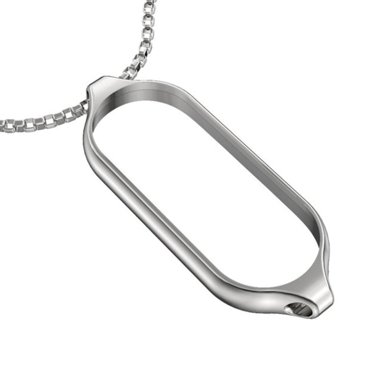 For Xiaomi Mi Band 5 / 6 MIJOBS Metal Pendant Stainless Steel Watch Necklace