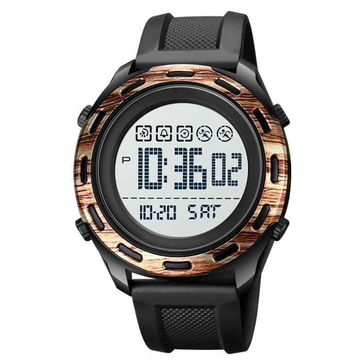 SKMEI 1872 Stainless Steel Buckle PU Strap Waterproof Electronic Watch, Dial:White