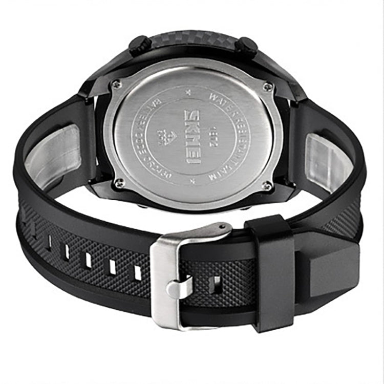 SKMEI 1872 Stainless Steel Buckle PU Strap Waterproof Electronic Watch, Dial:White