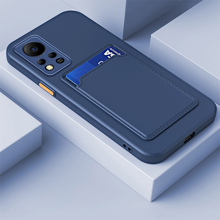 For Infinix Hot 11s NFC Skin Feel Card Contrast Color Button TPU Phone Case