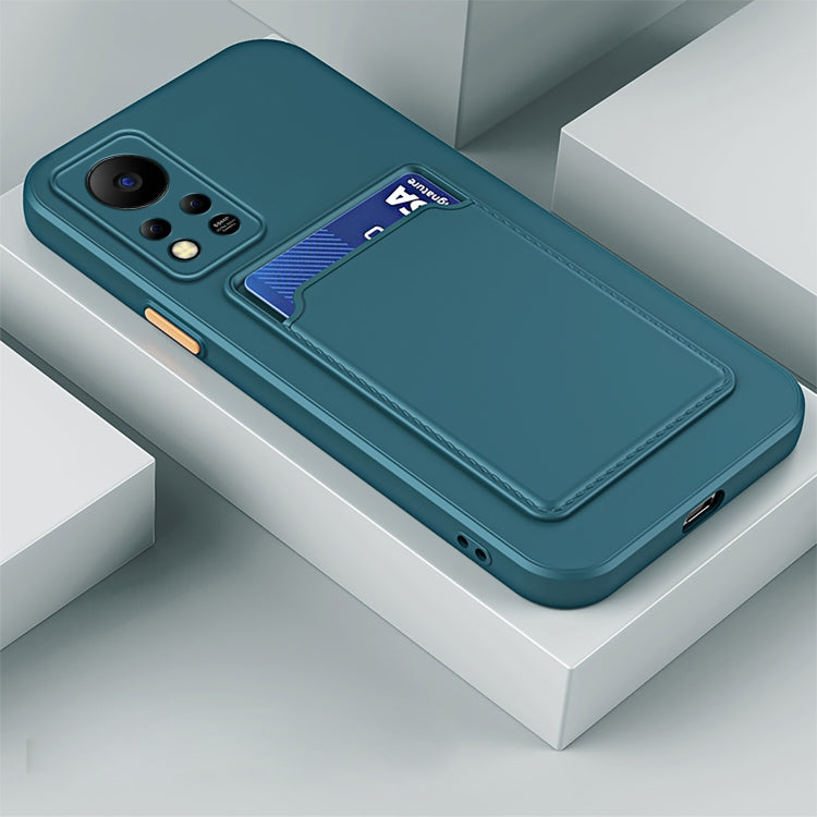 For Infinix Hot 11s NFC Skin Feel Card Contrast Color Button TPU Phone Case