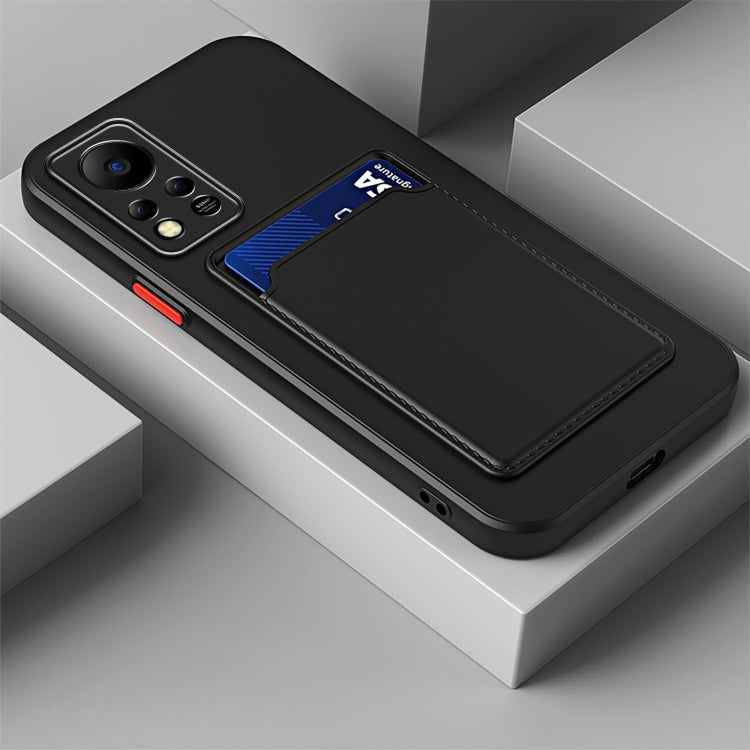 For Infinix Note 11 Pro Skin Feel Card Contrast Color Button TPU Phone Case