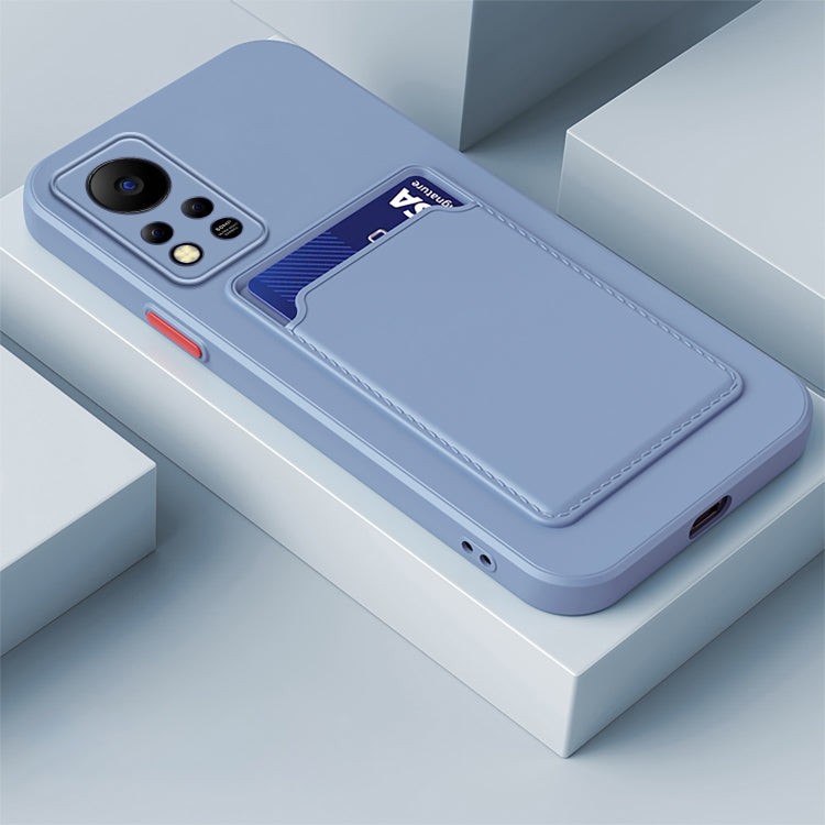 For Infinix Note 11 Pro Skin Feel Card Contrast Color Button TPU Phone Case