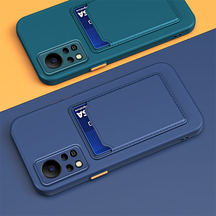 For Infinix Note 11 Pro Skin Feel Card Contrast Color Button TPU Phone Case