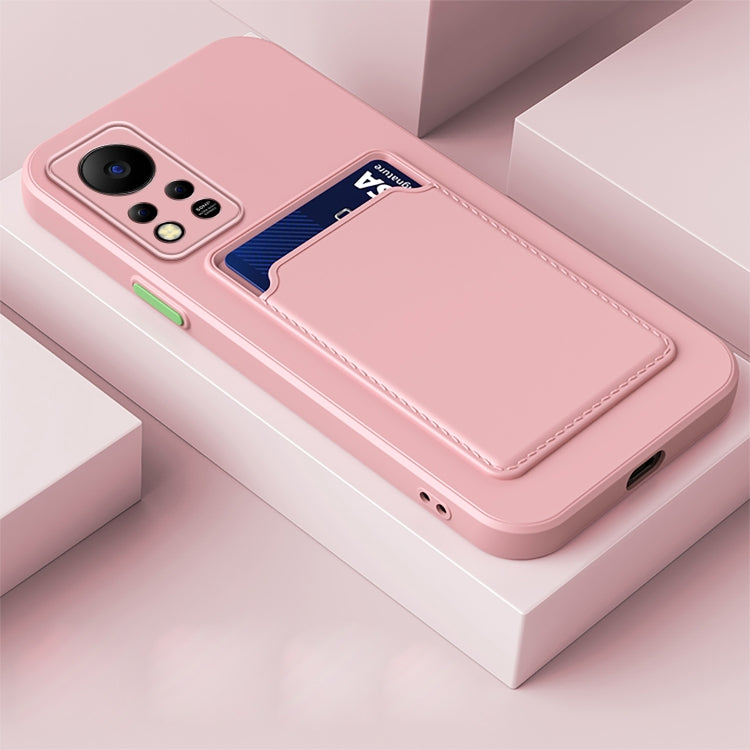 For Infinix Note 11 Pro Skin Feel Card Contrast Color Button TPU Phone Case