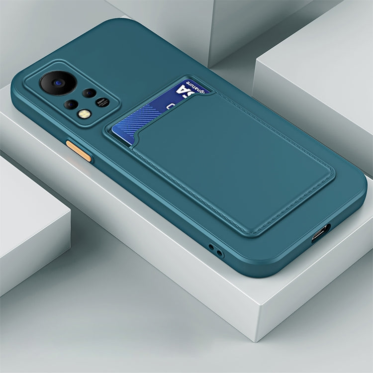 For Infinix Note 11 Pro Skin Feel Card Contrast Color Button TPU Phone Case
