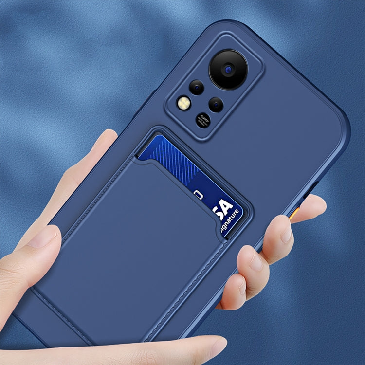 For Infinix Note 11 Pro Skin Feel Card Contrast Color Button TPU Phone Case